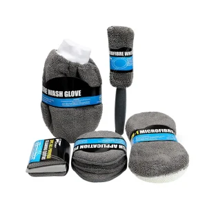 9Pcs Microfiber Car Wash Cleaning Tool Kit