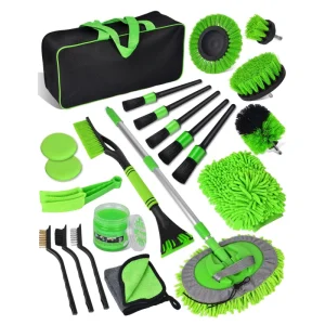 21pcs Car Cleaning Kit Detailing Brushes & Cleaning Cloths