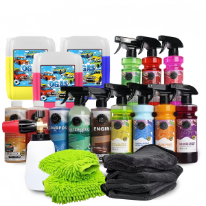 12Pcs Auto Care Cleaning Set Wash Mitt Towel Wheel Engine Cleaner